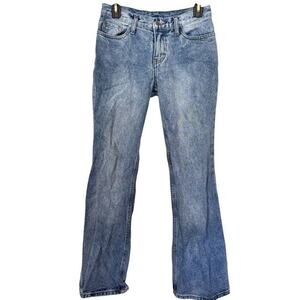 John Galt Brandy Melville Bootcut Flare Blue Structured Denim Jeans Womens sz S